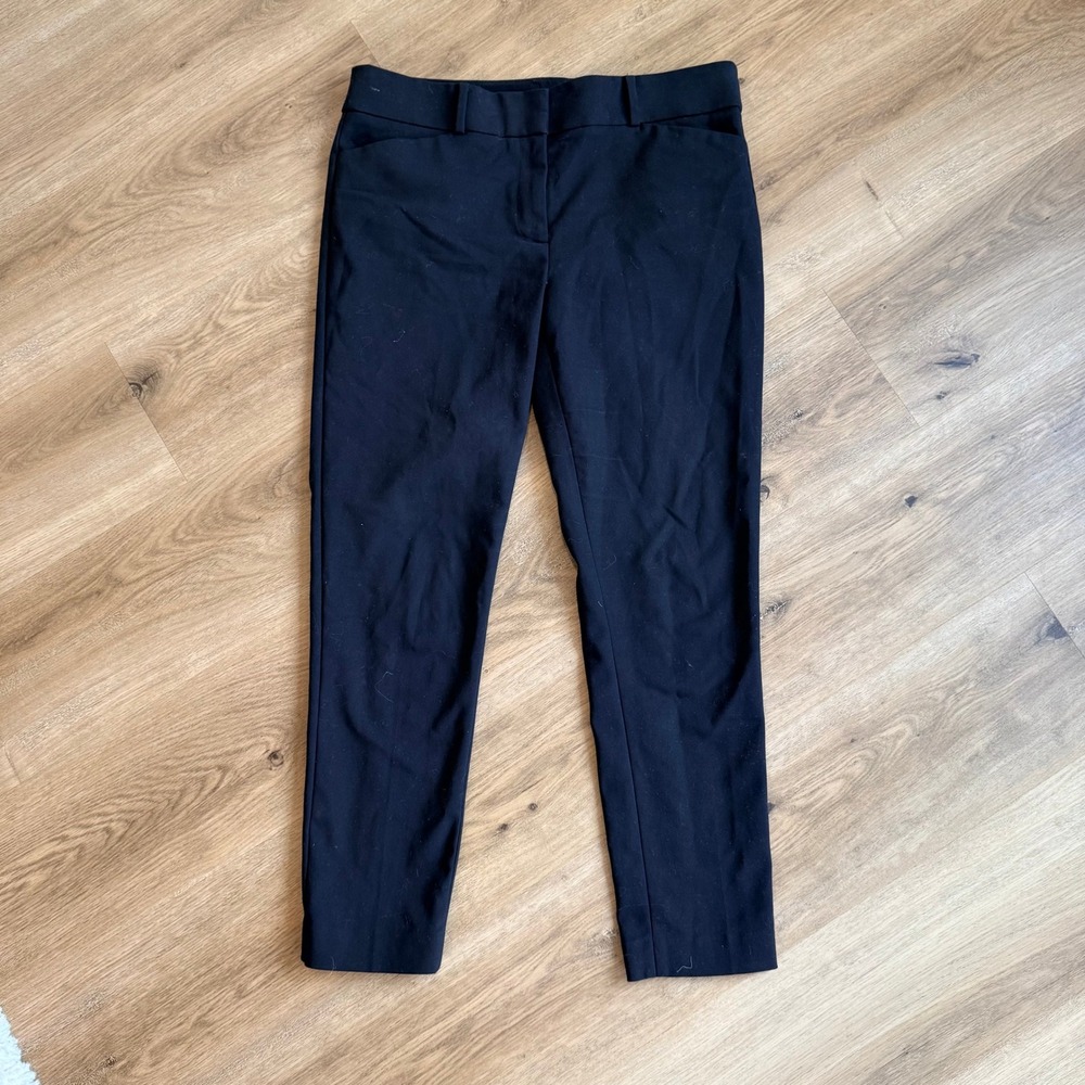 LOFT Marisa Skinny Pants Black Size 8 Cotton Blend Trousers Workwear